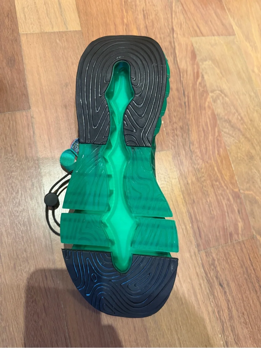 Men’s Black Sneakers with Neon Yellow Laces and Green sole